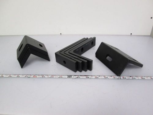 Lot of 15 New Generic Right Angle Brackets Black Steel 3 Different Sizes