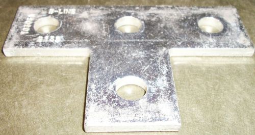 Cooper b-line b133 flat steel t bracket four hole 1 5/8&#034; unistrut for 1/2&#034; bolts for sale