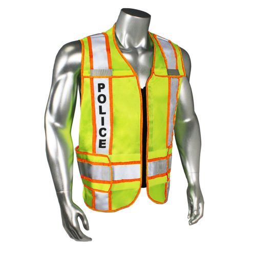 Police Law Enforcement Breakaway Mesh Safety Vest Radian Radwear LHV-207-OG-POLJ