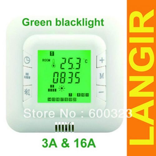 Digital underfloor Heating Thermostat weekly programmable 16A+free shipping