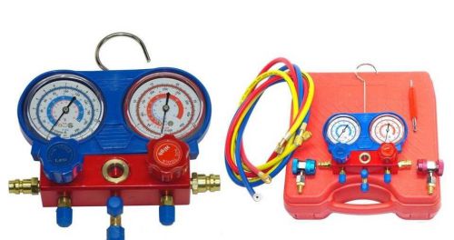 A/c manifold gauges set diagnostic &amp; service tool  used for r134a, r404a, r407c for sale