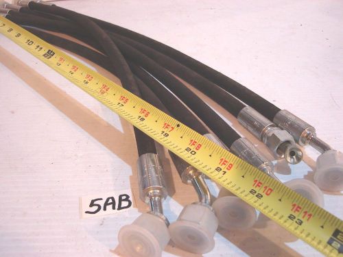 23&#034; HYDRAULIC 1/4&#034; HOSES W/ AN FLARE FITTINGS 6 ITEMS NEW