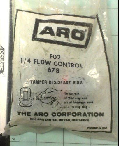Aro F02 Adjustable 1/4&#034; Flow Control 678 Tamper Resistant Ring