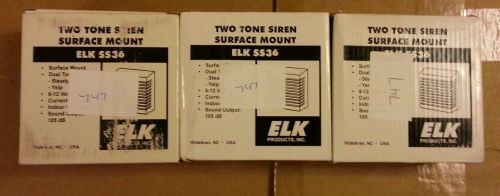 ELK Products, Inc. SS36 6-12 VOLTS DC Two TONE SIREN Surface Mount 105 dB