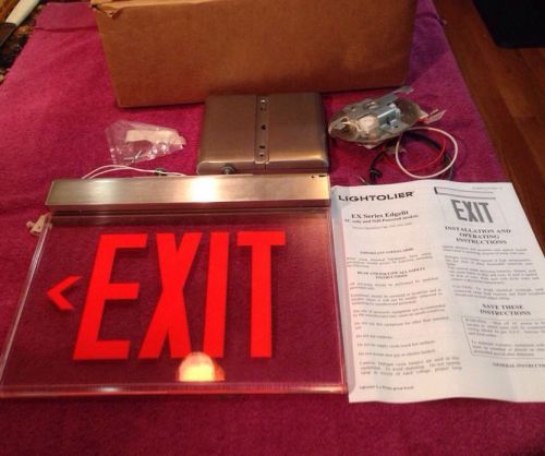 NIB Philips Lightolier EX Series Edge-Lit LED Exit Light # EX21R3SCCNSD2T Left