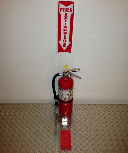 5lb abc fire extinguisher with new certification tag scratched refillable for sale