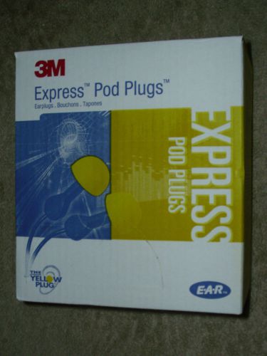 100 pair CORDED 3M EAR EXPRESS POD PLUGS 311-1114 NEW/SEALED