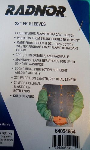 Radnor 64054954 green 23&#034; flame retardant sleeves for sale