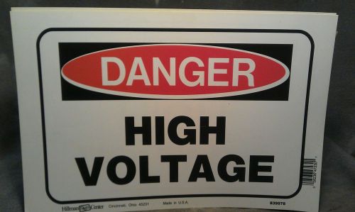 Danger High Voltage plastic sign