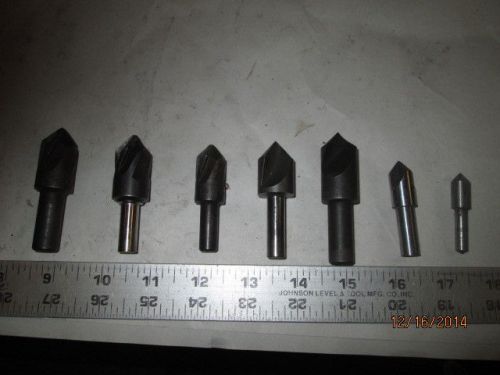 Machinist tools lathe mill large lot of machinist counter sink debur end mills a for sale
