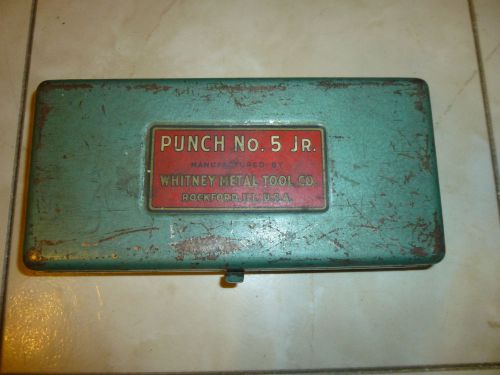 WHITNEY  NO 5 JR HAND PUNCH SET NICE OLD TOOL