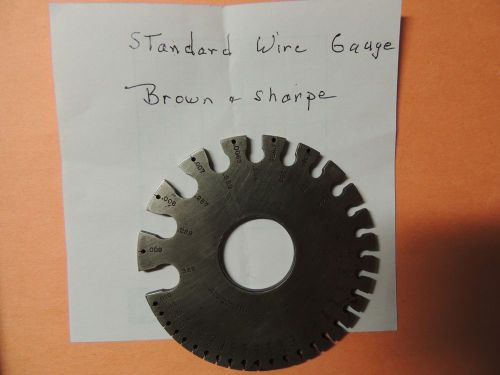 BROWN&amp; SHARPE STANDARD WIRE GAUGE