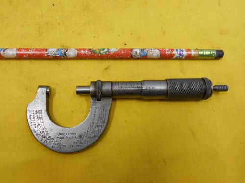 0 - 1&#034; micrometer .001&#034; precision machinist tool craftsman usa for sale