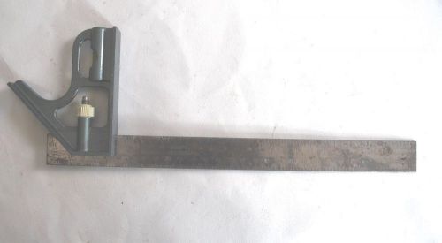 VINTAGE 12&#034; CRAFSTMAN RULER/ COMBINATION SQUARE WITH LEVEL