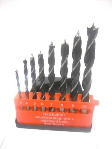 wood drill bit set 8pc wood working set 3-10mm post and packing supply