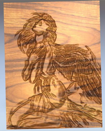 3d stl model for CNC Router mill - Interior Panel Angel-deep carving
