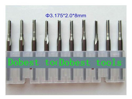 10pcs double straight slot CNC router wood bits cutting bit 2mm 8mm