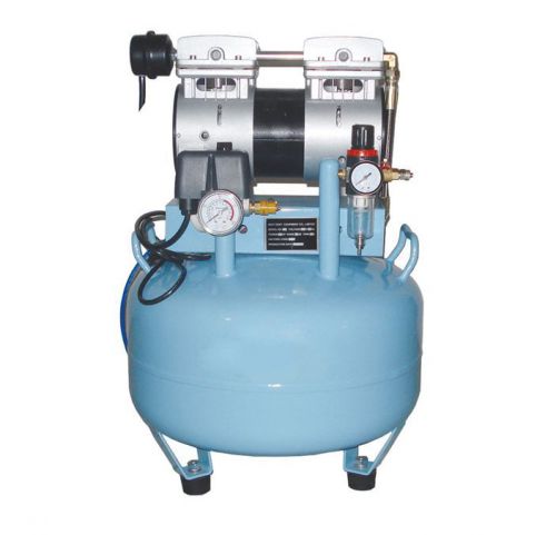 30L Auto Dental One-Driving-One Silent Oilless Air Compressor Noiseless 3/4 HP