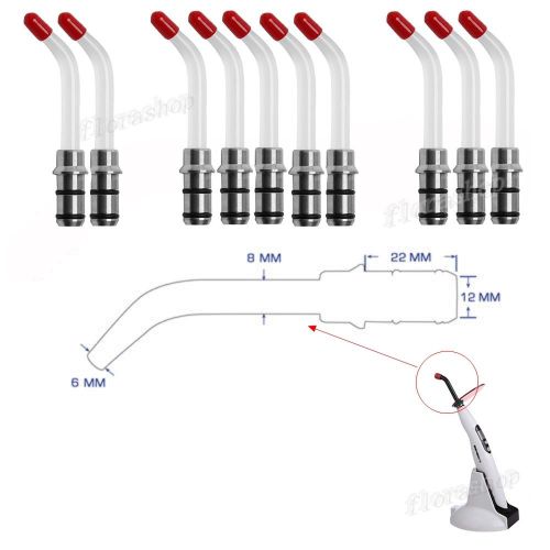 10pcs Fiber Optic Rod Tip Guide  6x8x22x12mm for Dental Curing Light T4