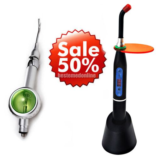 Black dental wireless curing light lamp &amp;air polisher teeth polishing prophy 4-h for sale