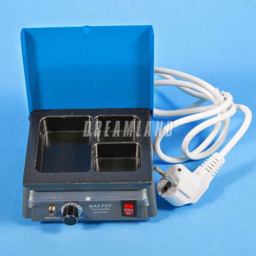 Dental Lab Equipment 3 Well Analog Wax Heater Pot Melter 110/220V