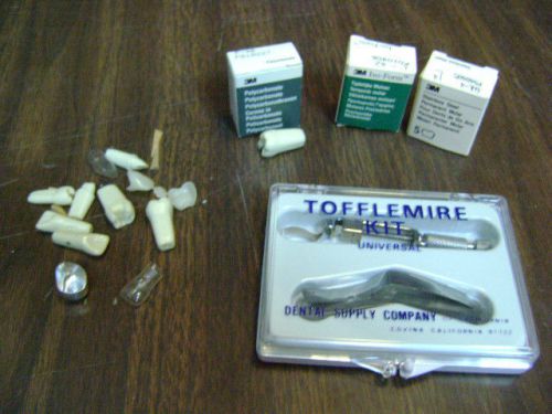 Misc. Lot of stainless steel, Polycarbonate, Tofflemire kit,  look misc.