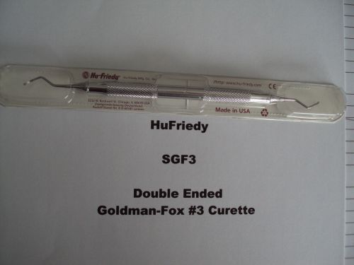 NEW Three(3) Goldman Fox #3 Curettes with #4 round Handle in HuFriedy Pkg.