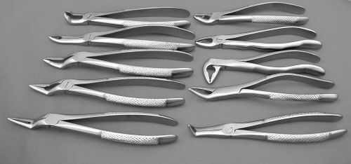 BRAND NEW DENTAL EXTRACTING FORCEPS UPPER AND LOWER FORCEPS HIGH QUALITY.