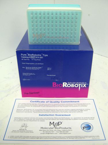919-261 BioRobotix 250 ul Pre-Sterilized Tips! 960 Tips Total (NIB!)
