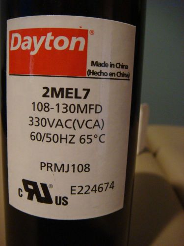 Chiropractic zenith ii capacitor 108-130mfd dayton 2mel7 for sale