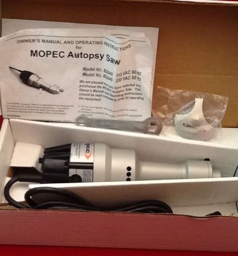 NEW MOPEC BD040 AUTOPSY SAW AND BLADE BONE CUTTER