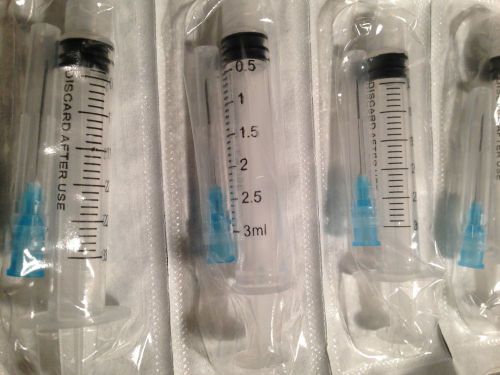 20 sterile syringes 3ml indate  22g for sale