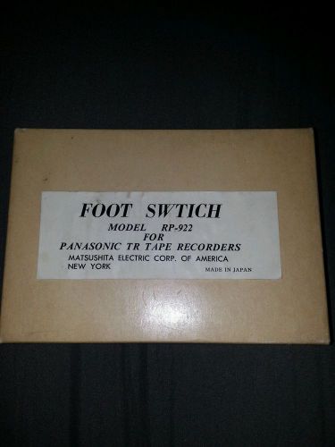 Foot switch model rp-922 for panasonic tr tape recorders matsushita electric ny for sale
