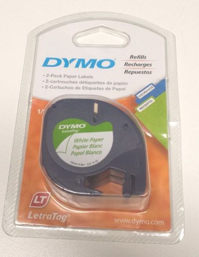 2PK Sealed Dymo Letra Tag PAPER Label Refill Tapes fits ALL LetraTag LabelMakers
