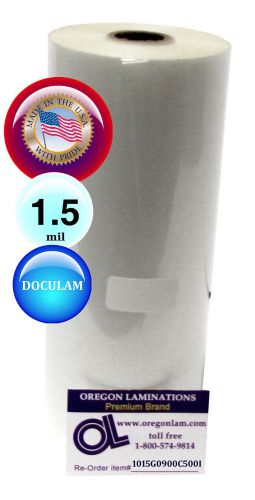 Doculam Laminating Film 9&#034; x 500&#039; 1.5 Mil 1&#034; core Qty 1 Roll American Made