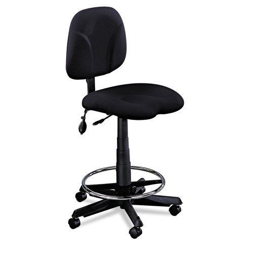 Mayline mln4005ag2113 comfort series adjustable swivel task stool black fabric i for sale