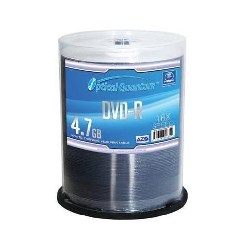 Optical Quantum OQDMR16WTP-AZO AZO 4.7GB 16X White Thermal Hub Printable DVD-R 3
