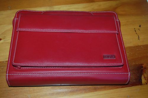 DAY ONE PLANNER RED FRANKLIN COVEY HANDLES 7 RING BINDER GREAT CONDITION