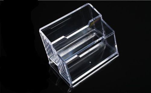 Clear Plastic Business Card Holder Counter Display Stand Case Gift