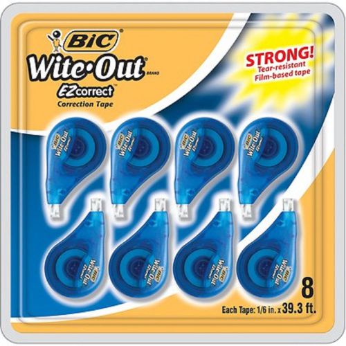 BIC Wite-Out EZ Correct Correction Tape, 1/6&#034; x 39&#039;3&#034;, 8 per Pack - White