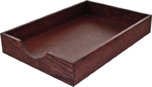 Ace Office 07223 Hardwood Legal Stackable Desk Tray, Mahogany
