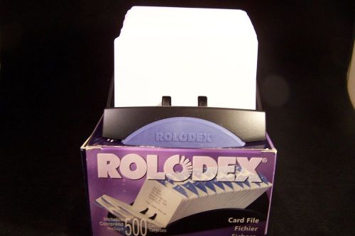 Original ROLODEX OFFICE D66998AS 500 Card File Black With Index Tabs Profesional