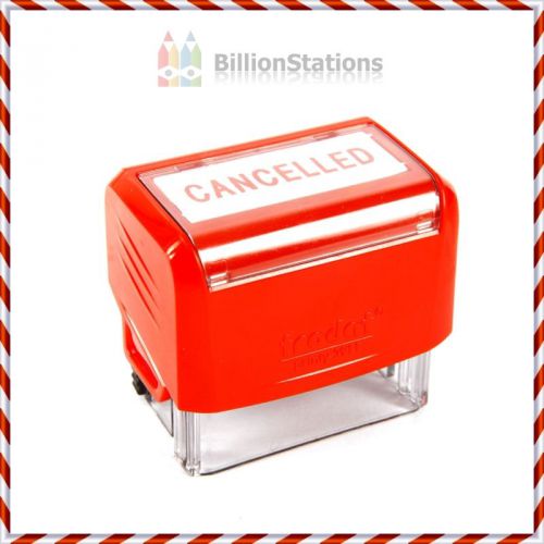 TRODAT RUBBER STAMP SELF-INKING &#034;CANCELLED&#034; - RED INK