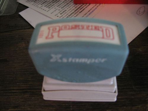 Xstamper self-inking stamp - posted  message stamp  - red for sale