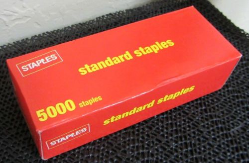 5000 Staples Brand Standard Staples For Stapler NEW in the box