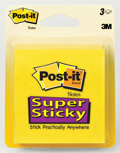 3M 3&#034; x 3&#034; 45 Sheet Daffodil Yellow Post-It Super Sticky Note