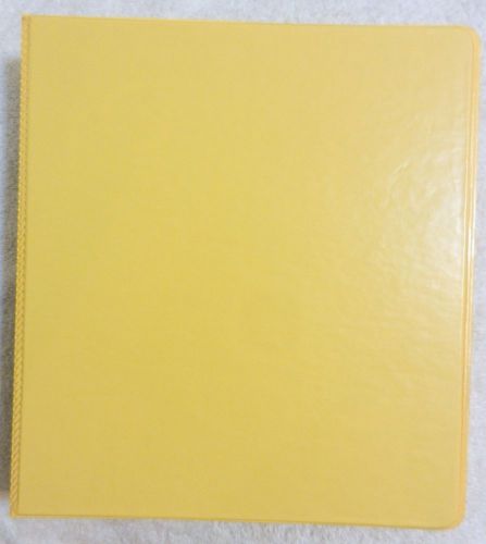 Wilson jones ultra-duty 1&#034; binder   -d-lock rings- 4 pockets yellow for sale