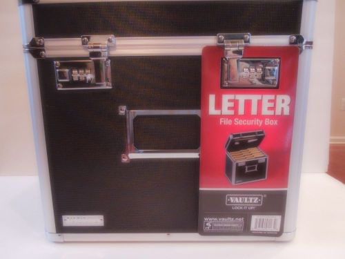Vaultz vz01165 file security box, letter size, black, free shipping for sale