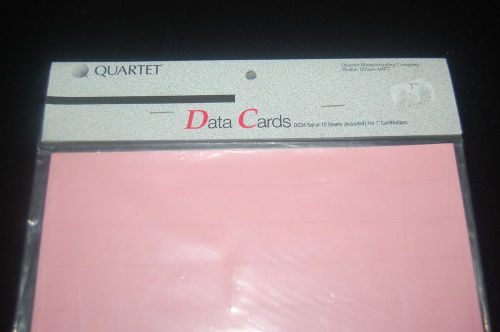 Magnetic Data Cards Pink DC54 set of 10 sheets Quartet New for 1&#034; cardholders
