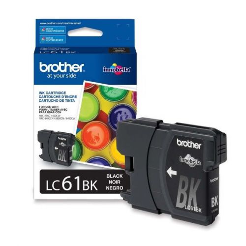 BROTHER INT L (SUPPLIES) LC61BK  BLACK INK CARTRIDGE FOR